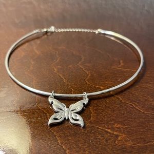 Wild Fable silver butterfly choker
